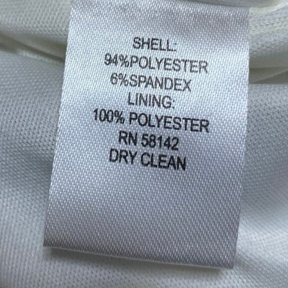 Maggy London Gold White Damask Cap Sleeve Boat Neck Mini Sheath Dress Size S - Picture 4 of 4